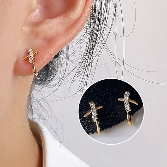 Chimerro-Rhinestone Clip-On Earring
