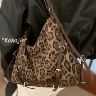Fran San-Leopard Print Backpack