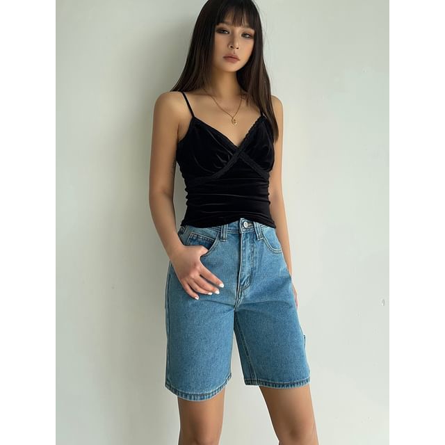 Colada-High-Waist Denim Shorts
