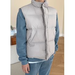 JOGUNSHOP - Mock-Neck Padded Vest JOGUNSHOP - Mock-Neck Padded Vest