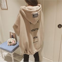 Jewie - Oversized Hoodie with Lettering Jewie - Oversized Hoodie with Lettering