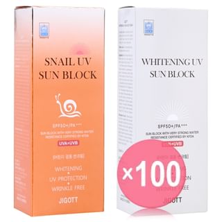 Buy Jigott - UV Sun Block SPF 50+ PA+++ 70ml - 2 Types (x100) (Bulk Box) in Bulk 