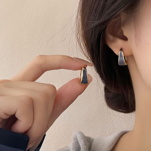 Kiren-Glaze Alloy Hoop Earring
