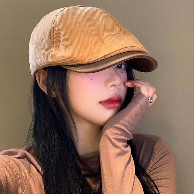 FROME-Plain Corduroy Flat Cap