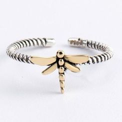 CHOSI - 925 Sterling Silver Dragonfly Open Ring