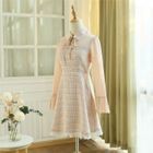 ☆韓国の人気☆【VOCAVACA】☆Tweed A Line Dres.s☆ VICTRIA FRANCEZKA DRESS 韓国風2WAYドレス◇ジャスミン（HLD
