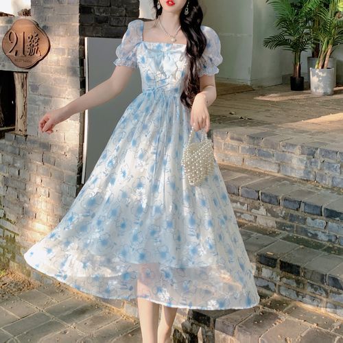 knee length dresses for ladies Kiyonna Plus Size Starry Sequin Lace Cocktail Dress - Sapphire main image 1
