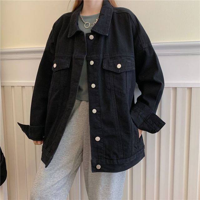 Sisyphi-Pocket Detail Denim Single-Breasted Jacket