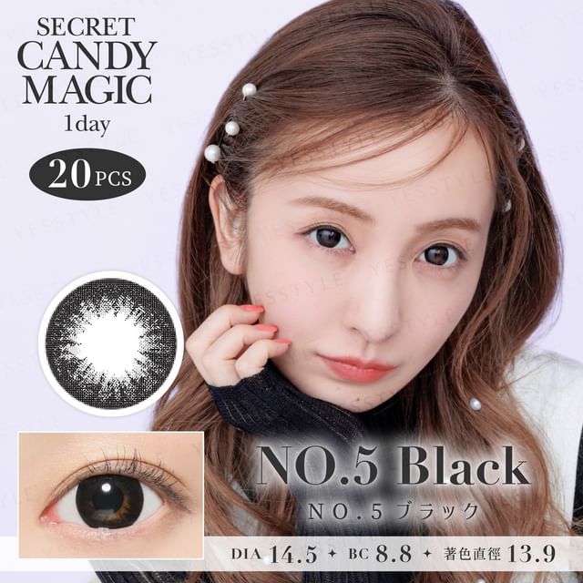 Candy Magic-Secret Candy Magic 1 Day Color Lens No5 Black 20 pcs