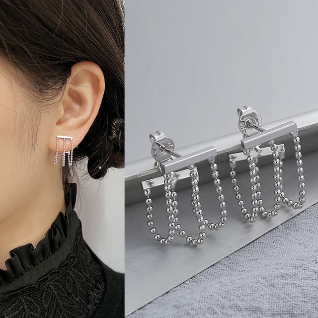 Chimerro-Chained Alloy Fringed Earring