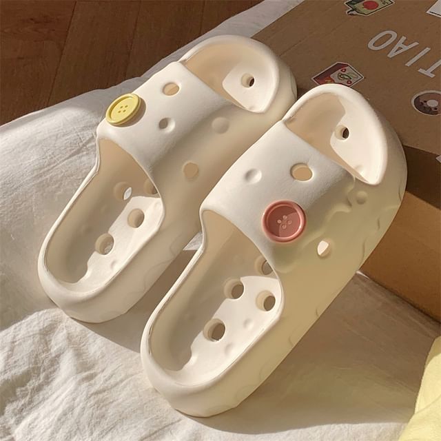 Honkizz-Platform Plain Home Slippers