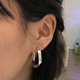 Chaffus-Twisted Hoop Earrings