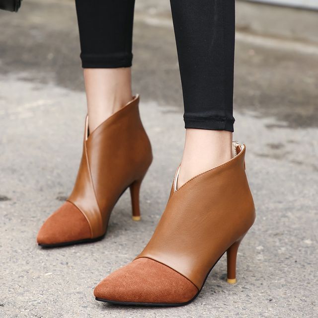 Queen Zoo-Cap Toe Stiletto Heel Ankle Boots