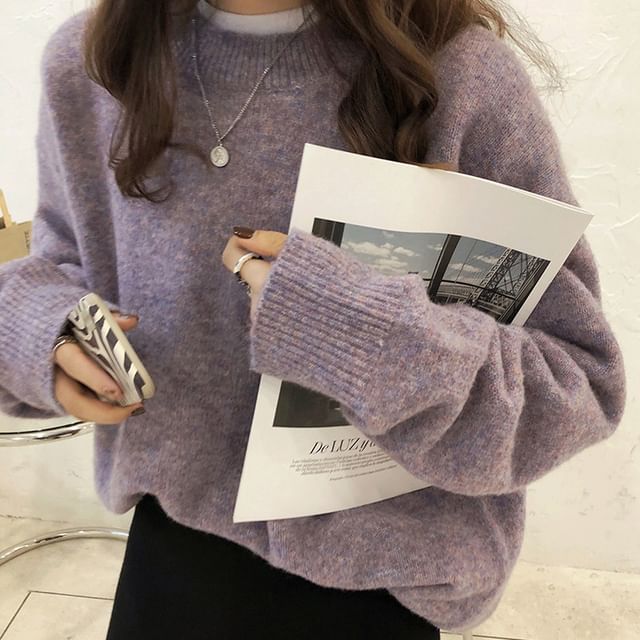 FR-Crew Neck Plain Sweater