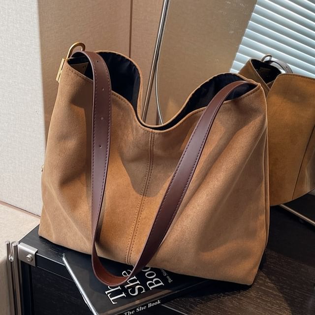 KOCORE-Faux Suede Tote Bag