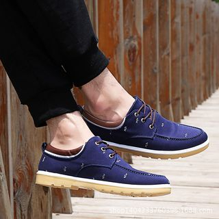 canvas boat shoes