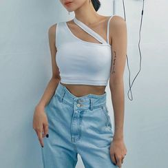 Solvor - Asymmetric Cropped Tank Top Solvor - Asymmetric Cropped Tank Top