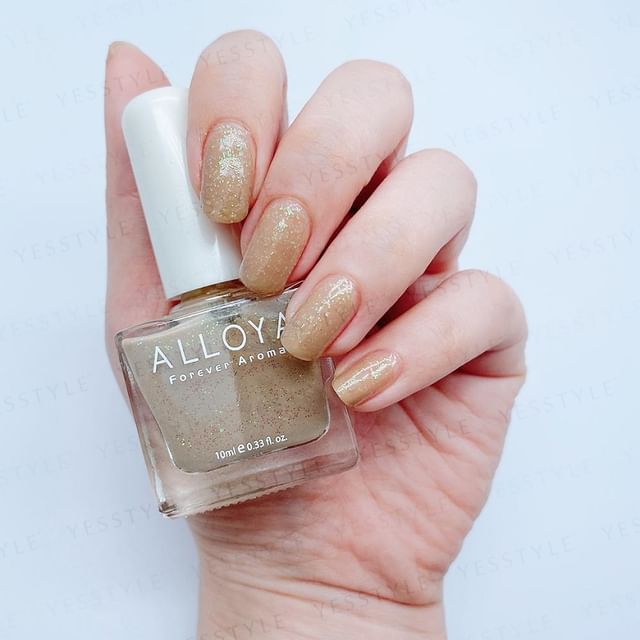 ALLOYA-Water-Based Natural Nail Polish Environmental Friendly 177 Evening Summer Firefly Sea