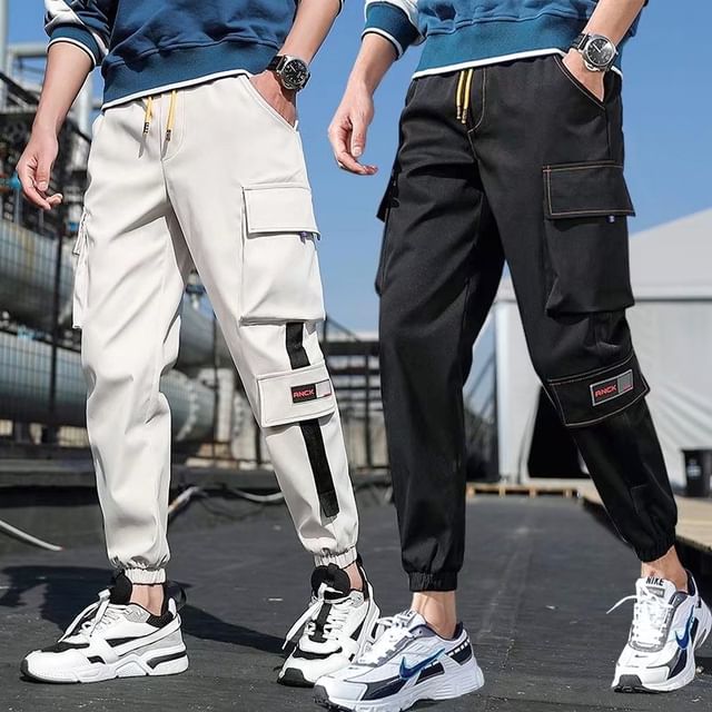 Urtishia-High Waist Harem Cargo Pants
