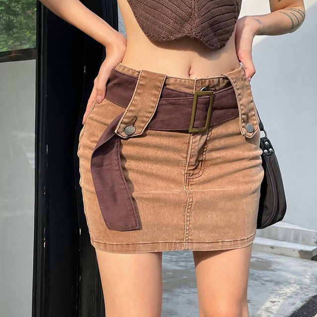 low waist pencil skirt