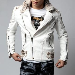 leopard print trim jacket