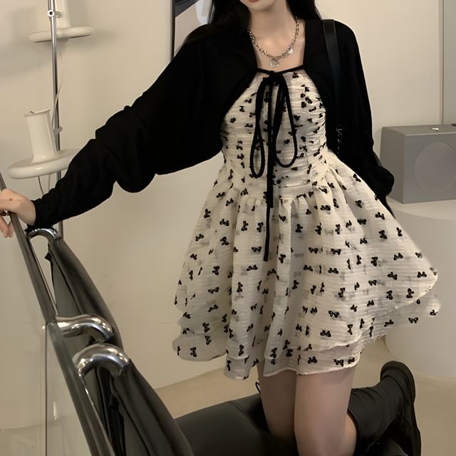 Mini Dress / Cardigan | YesStyle