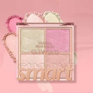 O.TWO.O - 4 Colors Highlight Blush Palette - 03