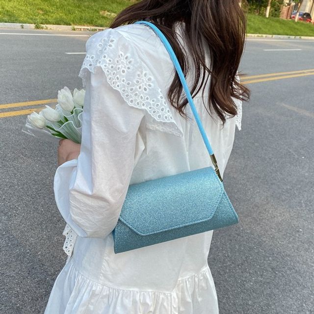 Mulgam-Faux Leather Flap Shoulder Bag