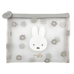 Miffy Cherry Fleur Series Zip Pouch (Grey)