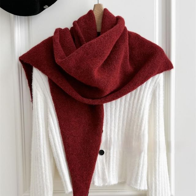 Combon-Plain Knit Scarf