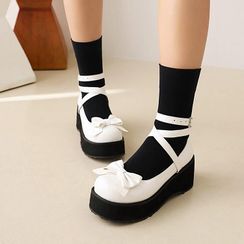Udin - Wedge-Heel Mary Jane Shoes