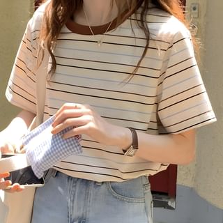 Dute - Short-Sleeve Striped T-Shirt