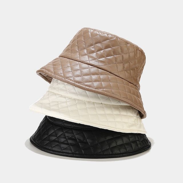 Hatrix-Faux Leather Bucket Hat
