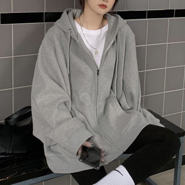 CRIBI-Oversized Zip Hoodie