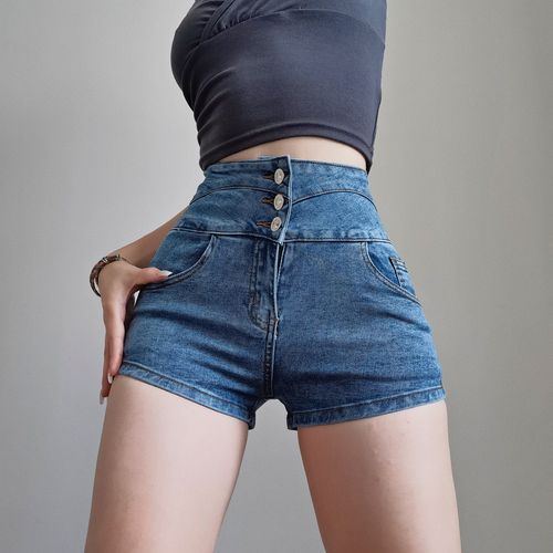 Dxyufazhe Sexy Women's Low Rise Stretch Mini Denim Shorts Hot Pants Beach  Party Clubwear (Small, Black) at Amazon Women's Clothing store