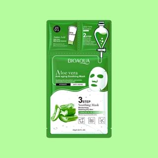 BIOAQUA - 3 Steps Aloe Vera Anti Aging Soothing Facial Mask
