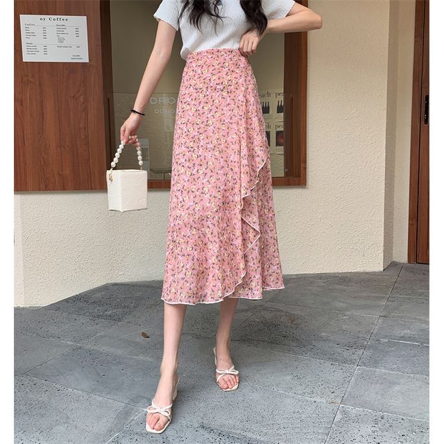 Juuri-Floral Midi Wrap Skirt