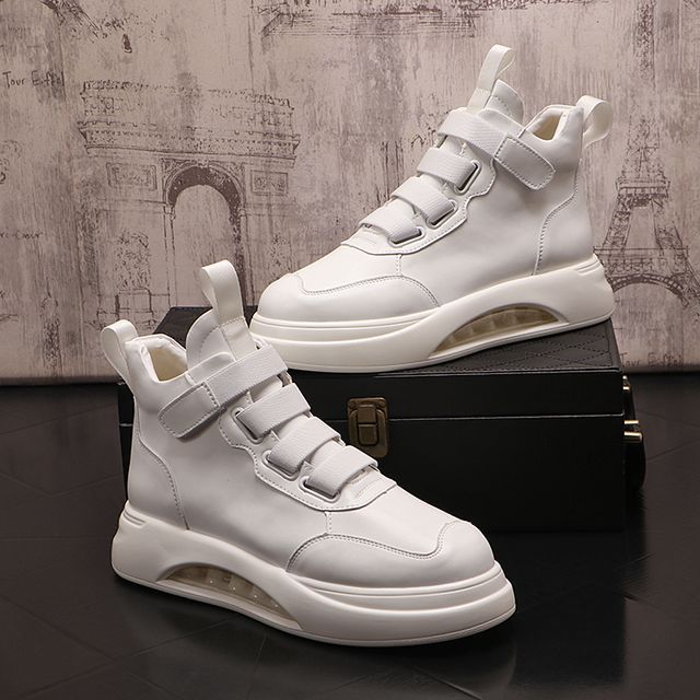 Mr Ozera - Plain Adhesive Strap High Top Sneakers | YesStyle