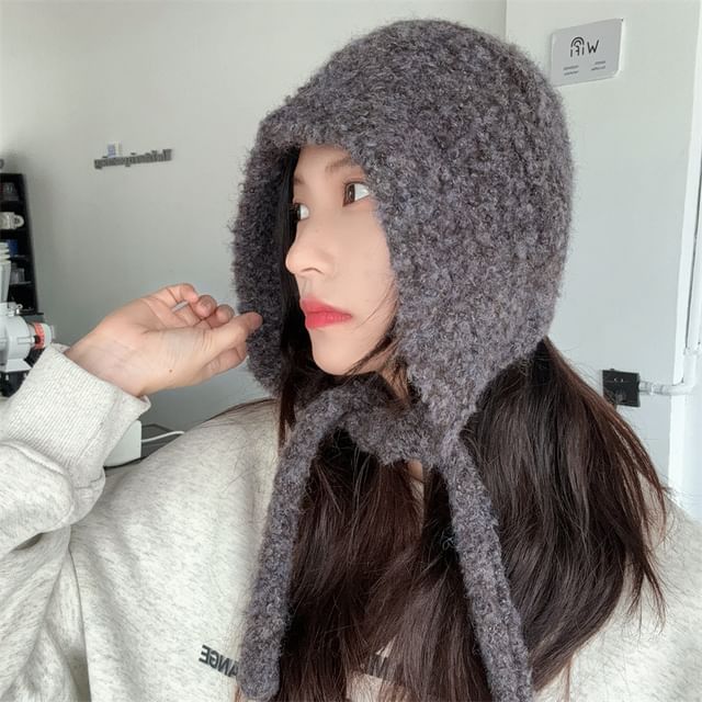 4-4 STUDIO-Woolen Plain Bonnet Hat