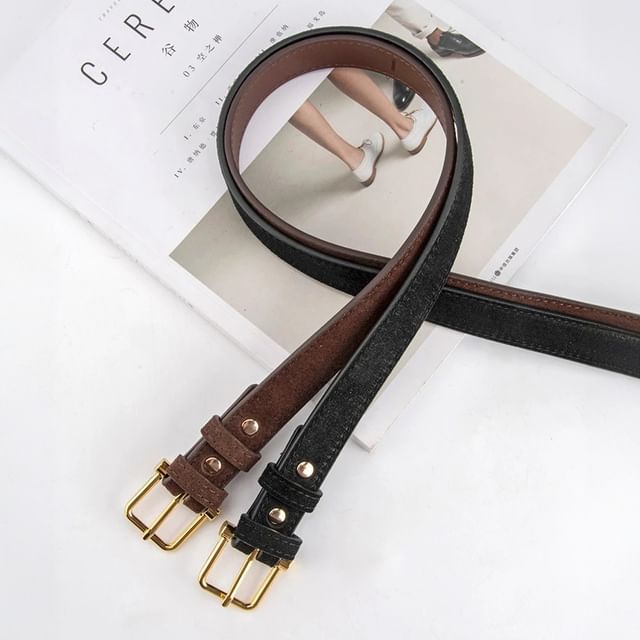 Rofuka-Plain Genuine Leather Belt