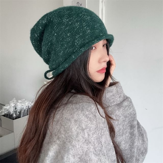 4-4 STUDIO-Melange Knit Beanie