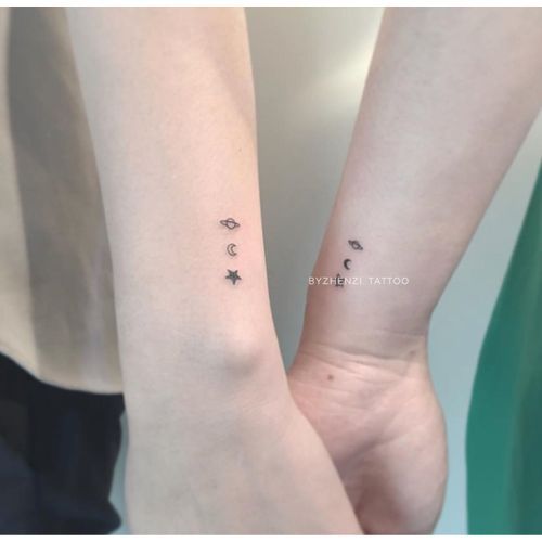 Planet @playground_tat2 | Small wrist tattoos, Minimalist tattoo, Planet  tattoos