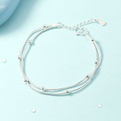 Forainer - Geschichtetes Armband / Fußkettchen aus 925er Sterlingsilber Forainer - Geschichtetes Armband / Fußkettchen aus 925er Sterlingsilber