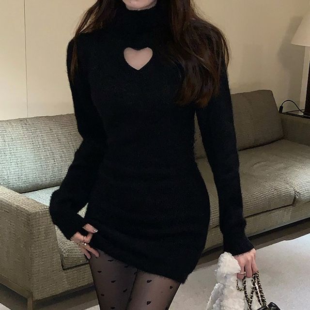 black off the shoulder long sleeve dress Katana Off The Shoulder Long Sleeve Dress main image 1