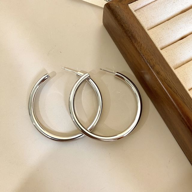 Forainer-Sterling Silver Hoop Earring