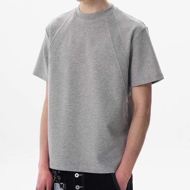 Adothuiastic-Short-Sleeve Crew Neck Raglan T-Shirt