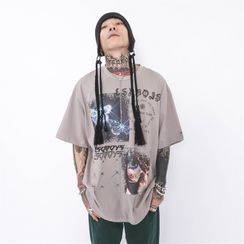 Oppa homme - 短袖印花T裇 Oppa homme - 短袖印花T裇