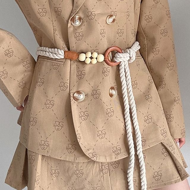 Rofuka-Beaded Rope Belt