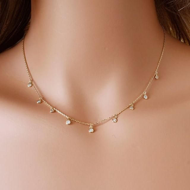 Hansha-Rhinestone Necklace