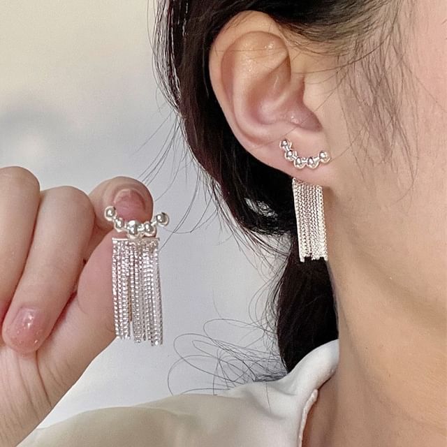 Chimerro-Beaded Fringed Ear Jacket